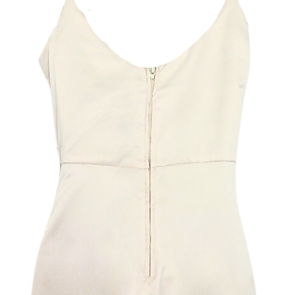 B Darlin Spaghetti Strap Corset Bodice Ruched Tie-Hem Satin Cream Dress Jr 3-4 - Picture 9 of 12